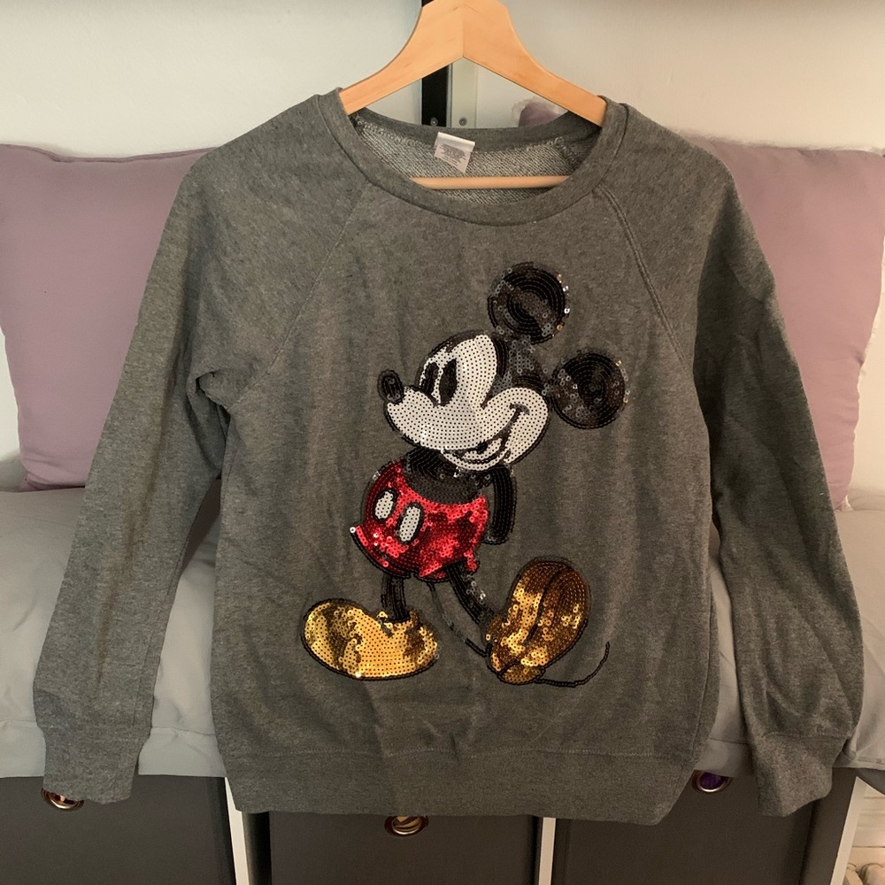 Gray mickey mouse sweatshirt